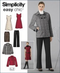 2868 SIMPLICITY EASY CHIC PANTS, SKIRT, JACKET 2 LENGTHS, JUMPER PATTERN 20W-28W